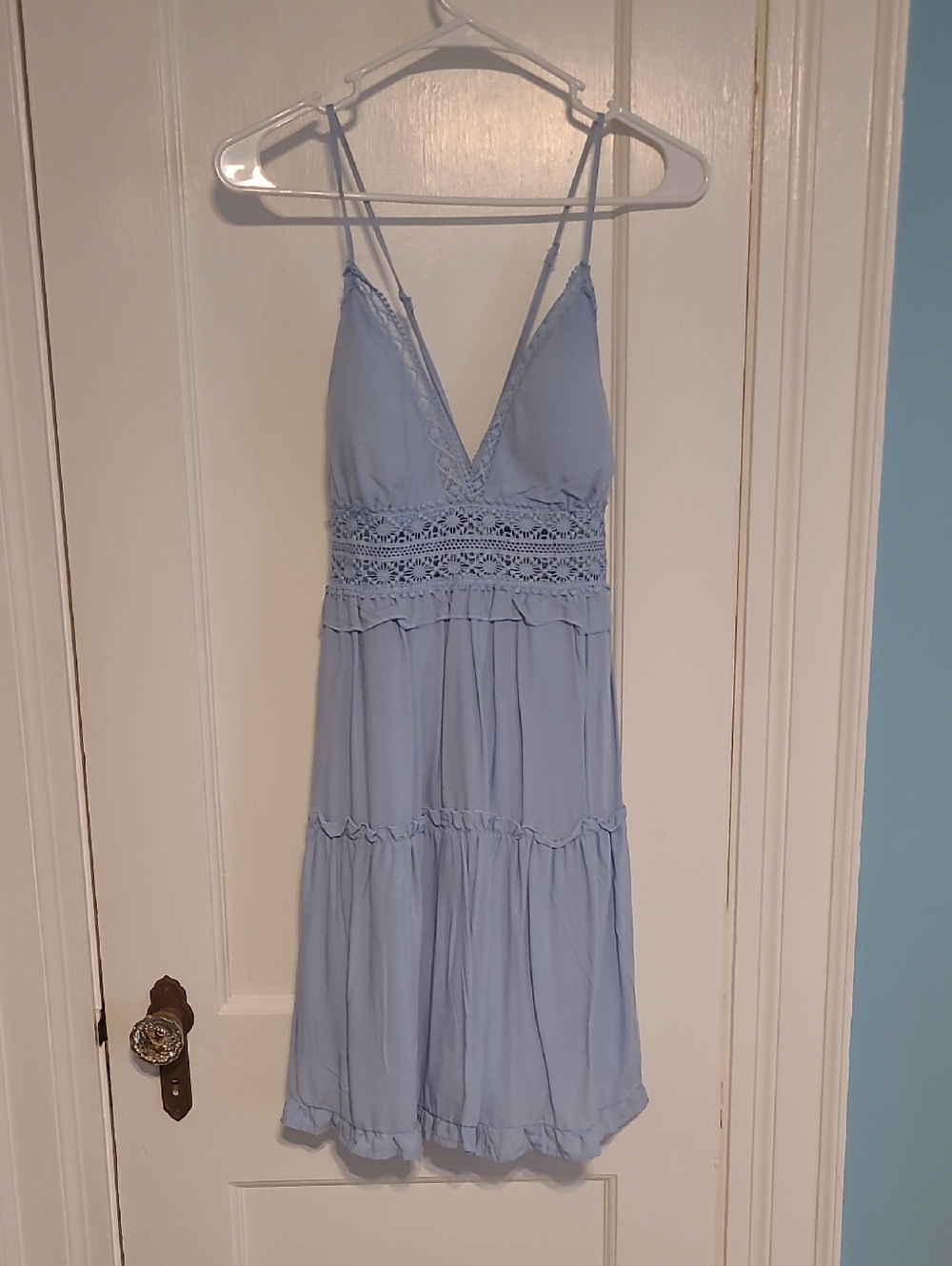 Rue 21 Baby Blue Boho Mini Dress